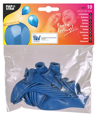 Zdjęcie produktu dla Papstar Luftballons blau für Veranstaltungen aller Art 10 Stück