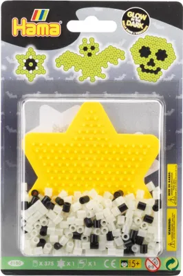 Produktbild von Hama Bügelperlen midi "Grusel/Glow in the dark" im Blister 450 Bügelperlen
