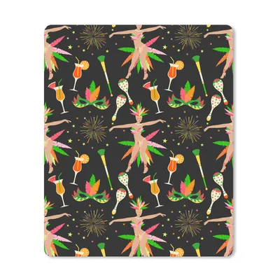 Produktbild von MuchoWow® Mauspad Mousepad Brasilien - Karneval - Muster 30x40 cm - Mousepads - Maus Mat - Pad - Mausunterlage - Mausmatten