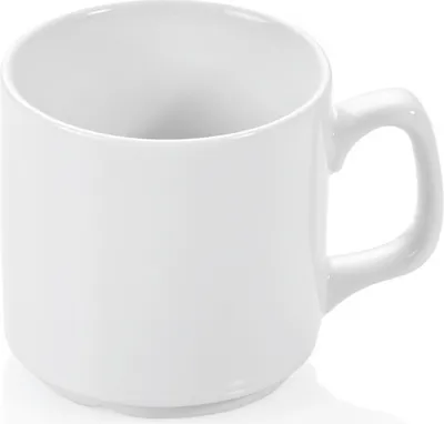 Produktbild von 48x Becher Tasse, 260 ml, weiß, Porzellan, Kaffeetasse