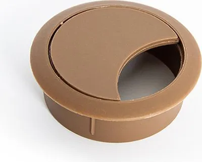 Produktbild von 60 mm Kabeldurchführung aus Walnussholz und Kunststoff