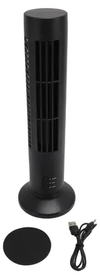 Imagen del producto de Ventilador portátil sin aspas para torre de refrigeración, con conexión USB, silencioso y de diseño compacto, ideal para escritorio, hogar o dormitorio. Cuenta con 2 velocidades