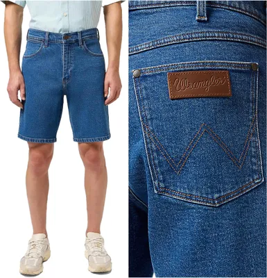 Immagine prodotto di WRANGLER uomo, pantaloncini FRONTIER SHORT, vestibilità regolare, W31, blu, pantaloncini, pantaloni,