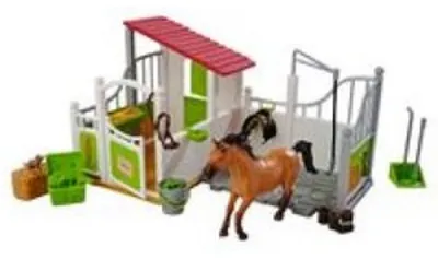 Produktbild von Pferdebox und Waschplatz mit Pferd