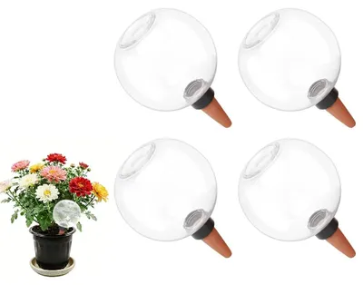 Image de Lot de 4 boules d'arrosage automatique pour plantes, capacité 500 ml