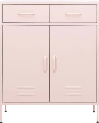 Obrázek produktu pro vidaXL Úložná skříň růžová 80x35x101,5 cm Ocel