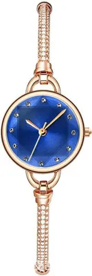Produktbild von Elegante Damen Armbanduhr Roségold Analog Quarz Wasserdicht Edelstahl Verstellbar Kleine Modeuhr für Alltag und Business
