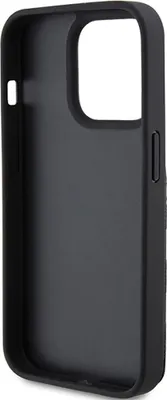 The image shows the inside of a black phone case.