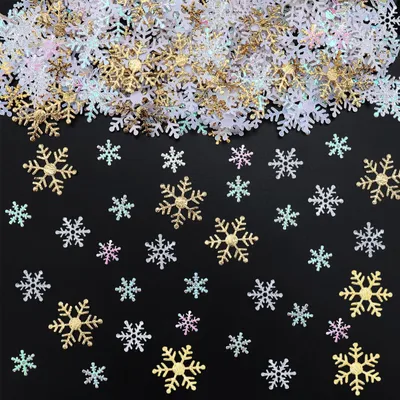 Productafbeelding van 800 Stuks Schneeflocken Confetti voor Kerst- en Winterdecoratie