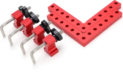 Obrázek produktu pro Sada úhlových polohovacích pravítků z hliníkové slitiny, pravoúhlý měřicí nástroj 90 stupňů, rohová svorka