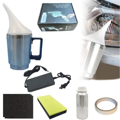 Produktbild von Scheinwerfer Aufbereitung Set, Auto Scheinwerfer Reparatur Set mit 200ml Reparaturflüssigkeit