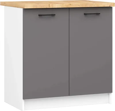 Produktbild von Unterschrank 80 cm VERMINA - weiß/grau