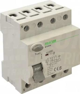 Immagine prodotto di 63A 30mA AC 4P TRACON Interruttore automatico differenziale