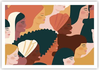 Produktbild von Poster - Poster ohne Rahmen - Frauen Multikulturalismus Modern - 100x70 cm - Wand Bild - Wanddeko - Wandbilder - Kunstposter - Wandposter - Bilder - Kunstdruck - Wanddekoration - P2XAA100x70-4500