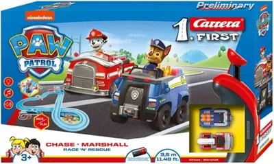 Produktbild von CARRERA FIRST - PAW Patrol - Race 'N' Rescue Autorennbahn für Kinder