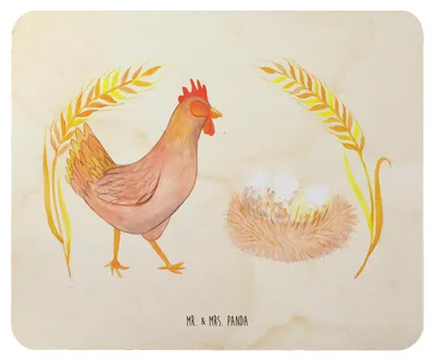 Produktbild von Mr. & Mrs. Panda Mouse Pad Huhn Stolz - Vintage - Geschenk, pc mousepad, Geburt, computer, Bauernhof, Landwirtin, Mauspad, Hühner, Spruch, laptop, Eier, Hof