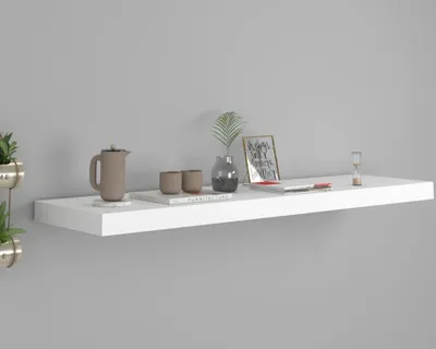Produktbild von vidaXL Schweberegal Weiß 90x23,5x3,8 cm MDF