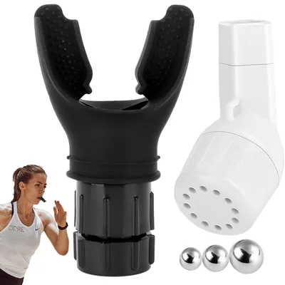 Immagine prodotto di Elzusha - Set di 2 dispositivi per l'allenamento dei polmoni in silicone, con 3 palline