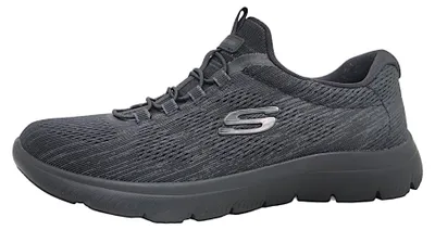 Image de Skechers Summits - Baskets de sport pour femmes, modèle Fun Flare, couleur noire, idéales pour l'entraînement