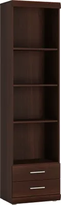 Produktbild von Regal Wohnzimmer schmal 50 cm Nussbaum IMPERIA-129