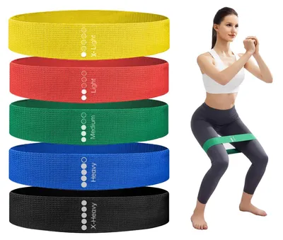Immagine prodotto di Set di 5 elastici di resistenza per fitness e allenamento