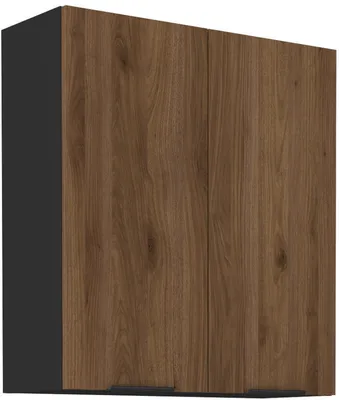 Image de Armoire murale haute TOVA - largeur 80 cm, noyer okapi / noir