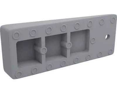 Produktbild von Tarrox Türkeil Kunststoff grau 98x40x13 mm 1 Stück