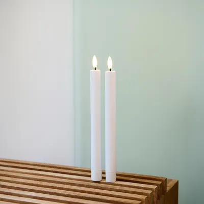 Produktbild von Sirius LED Stabkerze Sille 2er Set 2 x 25 cm wiederaufladbar weiß