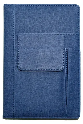 Produktbild von Liniertes Notizbuch für Damen und Herren, Stoffeinband, A5-Format, 200 Seiten, dickes Papier, mit Taschen für Arbeit, Notizen und Schreiben