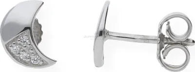 Produktbild von JuwelmaLux Ohrstecker 925 Silber Mond mit Zirkonia JL20-06-0126