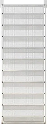 Obrázok produktu pre Závesný držiak na topánky – nad dverami – s kovovými háčikmi – biely – 56 x 21 x 151 cm