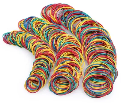 Zdjęcie produktu dla Gumki recepturki - 600 sztuk - 25, 38 i 50 mm - Guma - Kolorowe