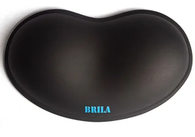 Produktbild von Handgelenkauflage Mausunterlage Handballenauflage - Ergonomisch - Kunstleder - 13 x 8,1 cm - Schwarz für Büro und Gaming