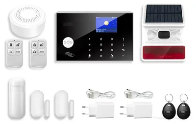 Image de Alarme connectée avec sirène extérieure solaire - kit sécurité compatible Tuya