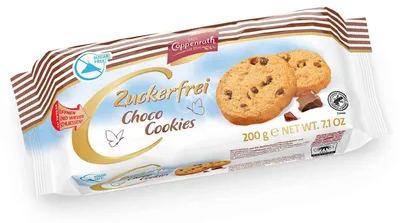 Produktbild von Coppenrath Zuckerfrei Choco Cookies 200g