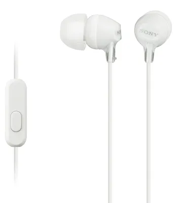Produktbild von Sony MDR-EX15AP, Stereophonisch, 3,5 mm (1/8"), Omni, im Ohr, Weiß, verkabelt