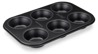 Muffinvorm aus Plattenstahl, 6 Mulden, antihaftbeschichtet, bis 230 °C