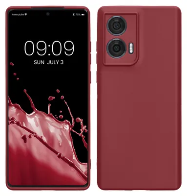 Produktbild von kwmobile Handyhülle für Motorola Edge 50 Fusion Hülle - weiches Handy Silikon Case - Schutzhülle Cover - Bordeaux Violett