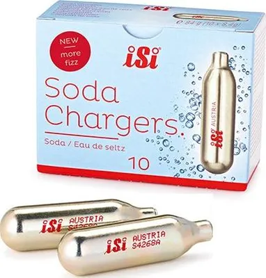 Zdjęcie produktu dla Soda Chargers – 10 kapsułek do wody gazowanej, 84 g (opakowanie zawierające 4 sztuki)