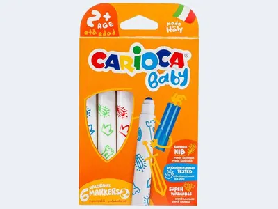 Produktbild von 6 Fasermaler CARIOCA im Pappetui,lebensmittelecht