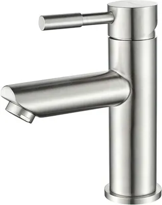 Produktbild von Waschtischarmatur, Einhebel-Waschtischarmatur, Edelstahl, Grau