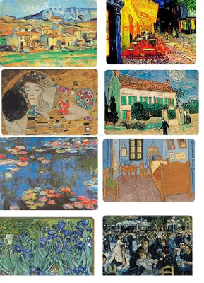 8 Platzsets, rechteckig, 42x29 cm, Les Maleres-Motive