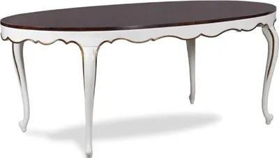 Produktbild von Casa Padrino Luxus Barock Esstisch Dunkelbraun / Weiß / Gold 207 x 114 x H. 78 cm - Ovaler Mahagoni Küchentisch - Barock Esszimmer Möbel - Luxus Qualität