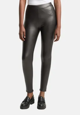 Produktbild von TOM TAILOR Denim Damen Leggings in Fake-Leder-Optik 14482 - Deep Black XL