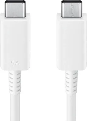 Produktbild von Schnell-Ladekabel USB-C 1m 5A weiß für Apple iPhone 16 Pro Max 16 Pro 16 Plus 16 15 Pro Max 15 Pro 15 Plus 15 beidseitig USB Typ C Anschluss