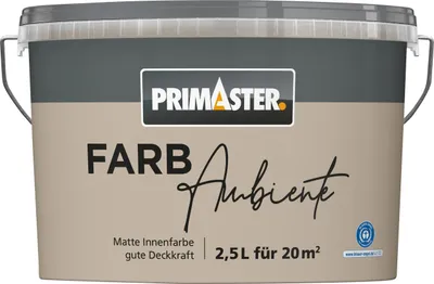 Produktbild von Primaster Farbambiente Wandfarbe matt trüffel 2,5 L