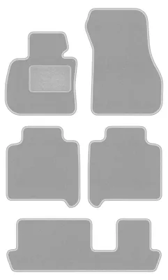 Produktbild von Velours-Fußmatten für BMW 2 F46 2015-2022 (7-Sitzer) – 4-tlg, Grau, passgenau – Wielganizator OSLO
