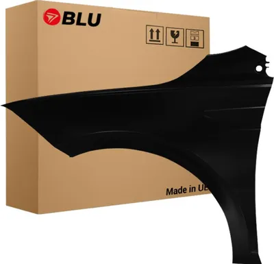 Image de BLU Aile Compatible avec VW Volkswagen Polo AW VI 6 L041 LO41 Gauche Schwarz Schwarz | 2017- | Avant | Peint| Prêt à Monter | Acier