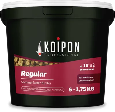 Produktbild von KOIPON Regular 1,75kg 3mm Sommer-Koifutter 1% Spirulina schwimmend
