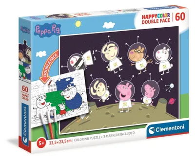 Image de Clementoni puzzle 60 HappyColor Peppa Pig 26096